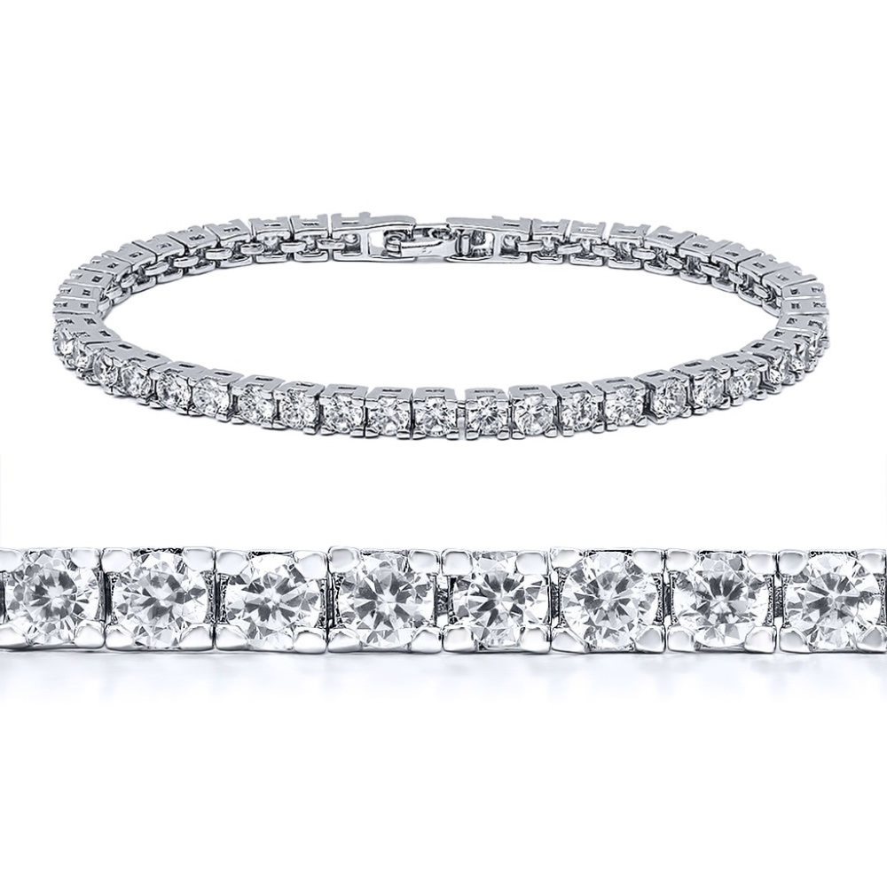 10.00 ctw Round CZ Rhodium Plated